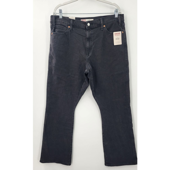 NEW NWT Signature Levis Stratus High Rise Kick‎ Boot Black Wash 14 - Picture 1 of 6